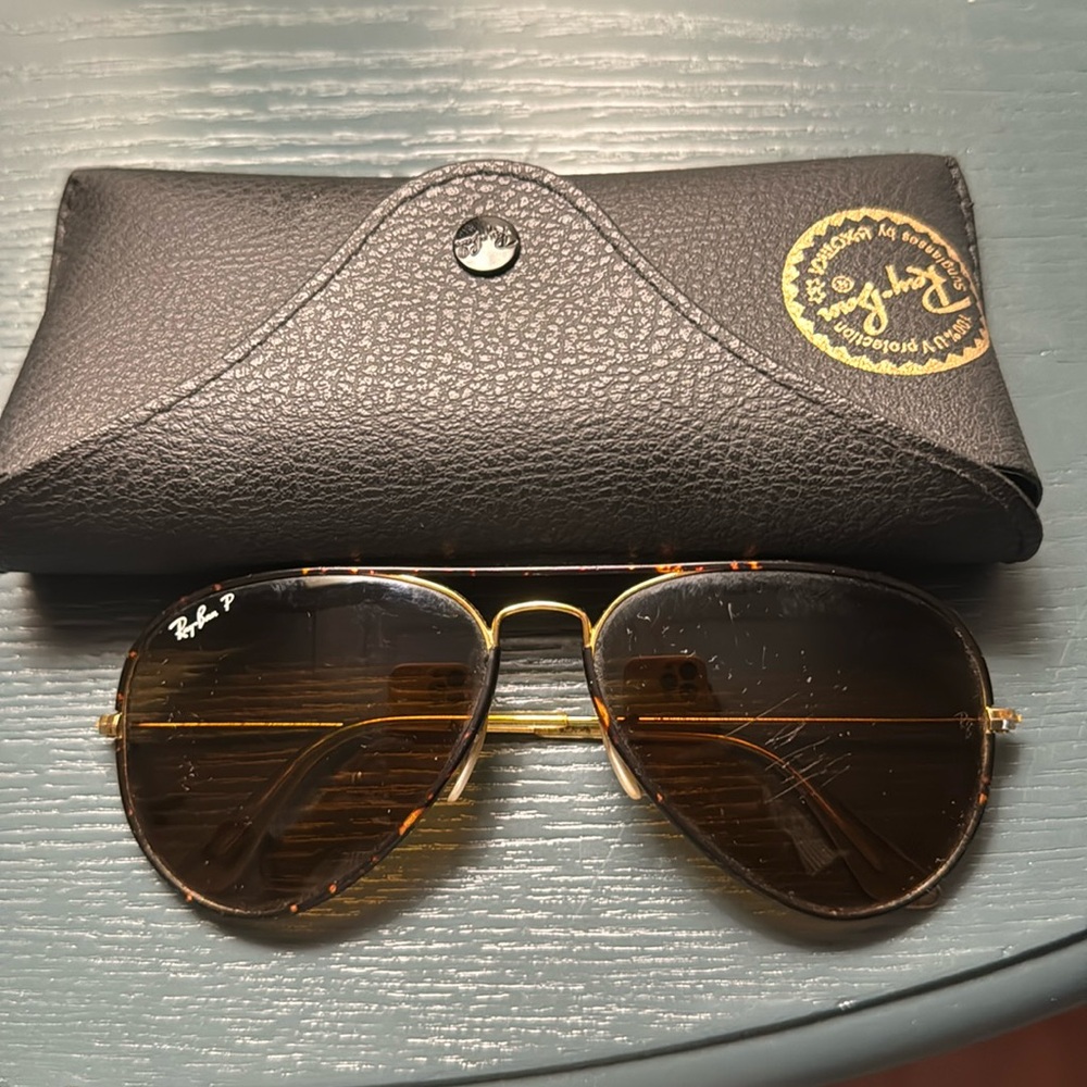 Rayban aviators tortoise brown